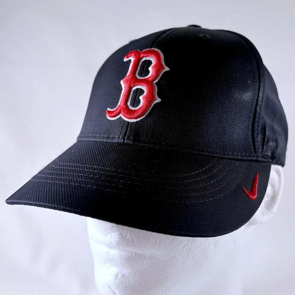 Nike Boston Red Sox Hat Navy Blue MLB Dri-FIT Adjustable Baseball Cap